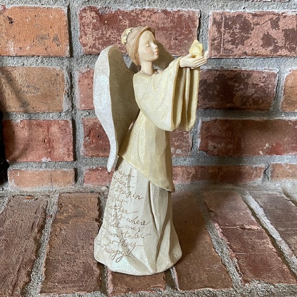 Enesco Foundations by Karen Hahn Angel Figurine Holding Star - Picture 1 of 6